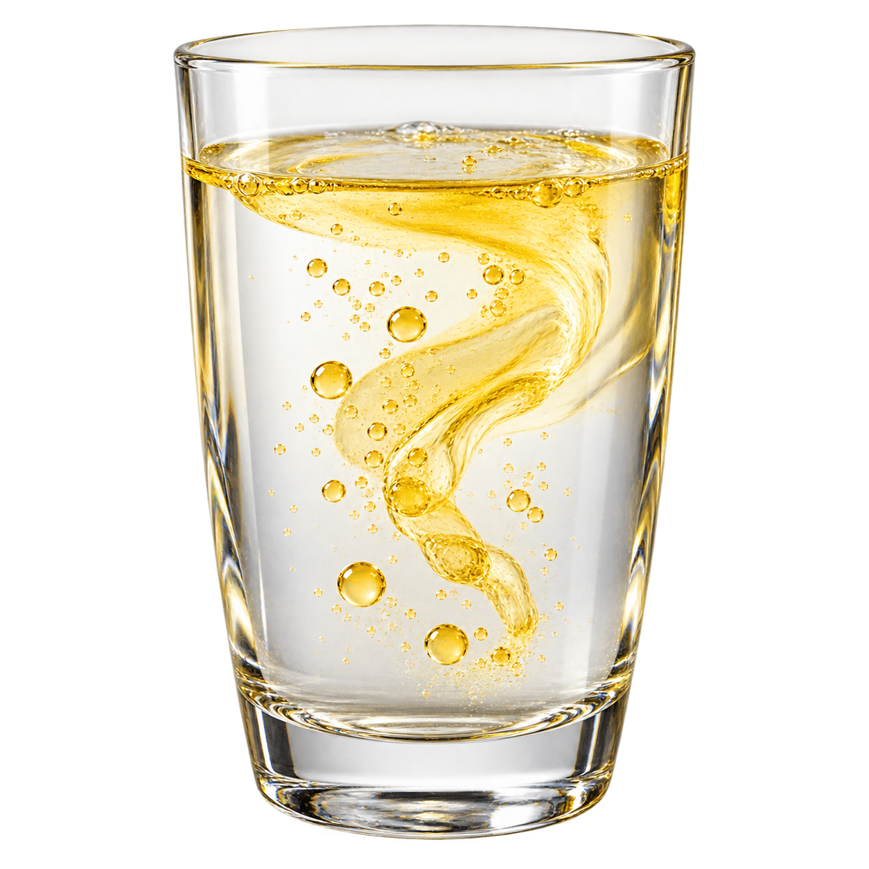 Oméga-3 mélangés dans un verre